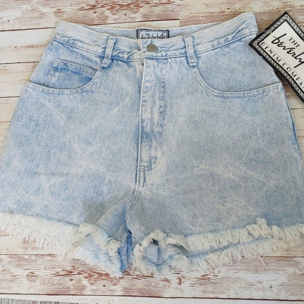 Vintage Beverly Hills womens size 9 denim shorts high rise mom shorts